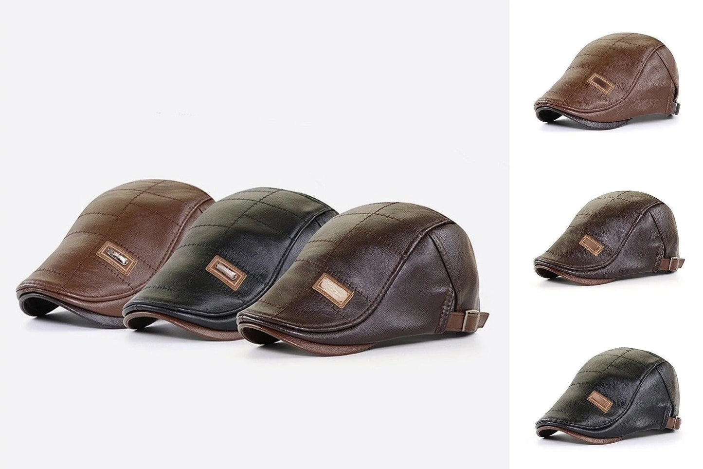 Nouveau béret en cuir tendance
