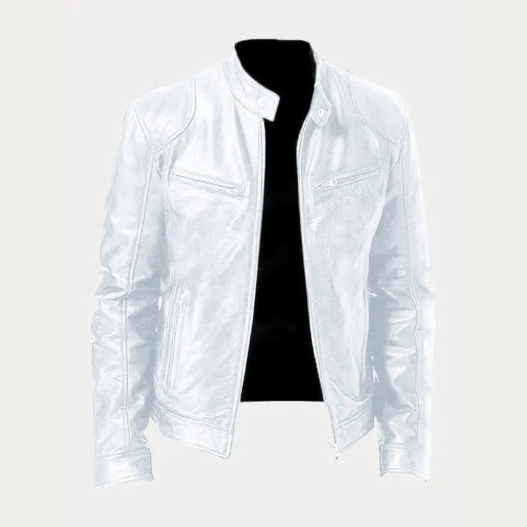Veste en cuir homme