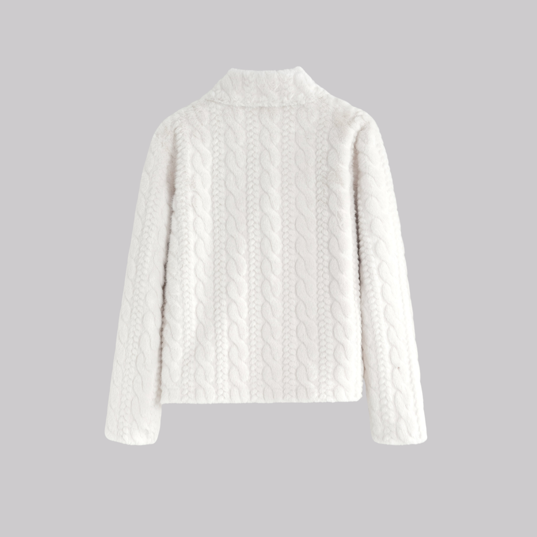 Weiße strukturierte Herrenjacke