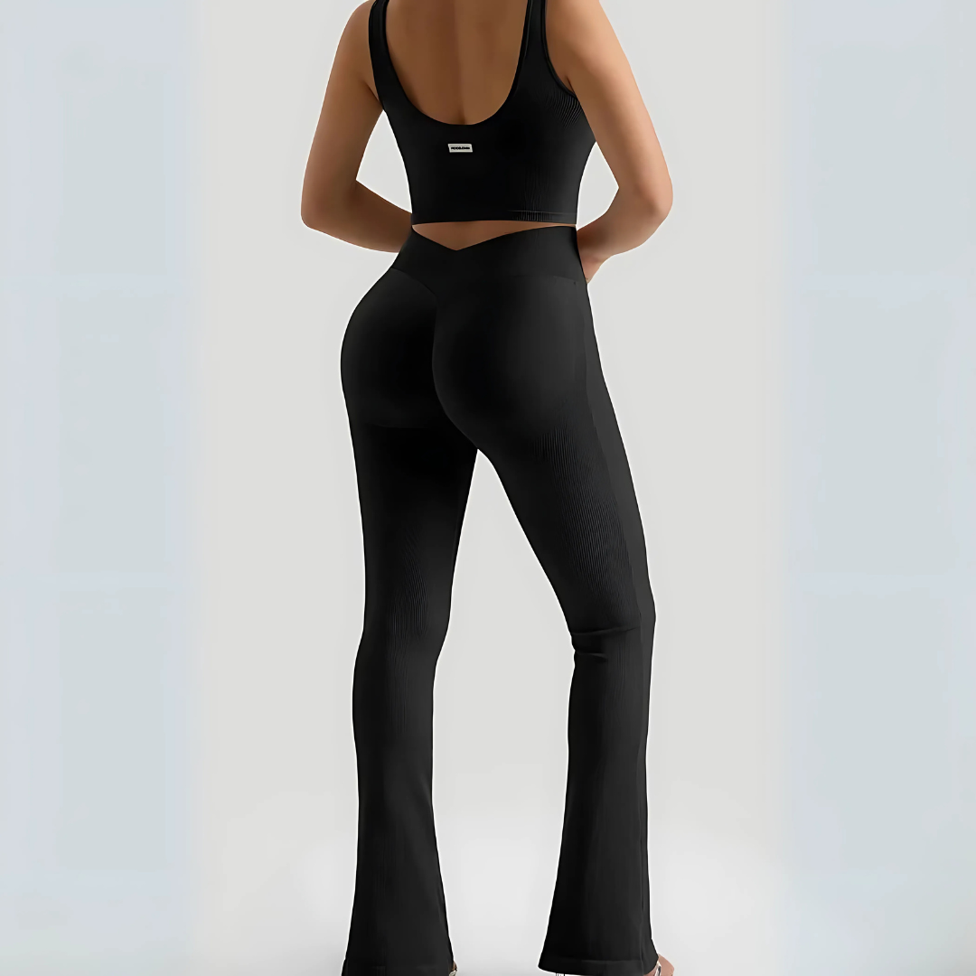Figurformende Leggings mit Schlag