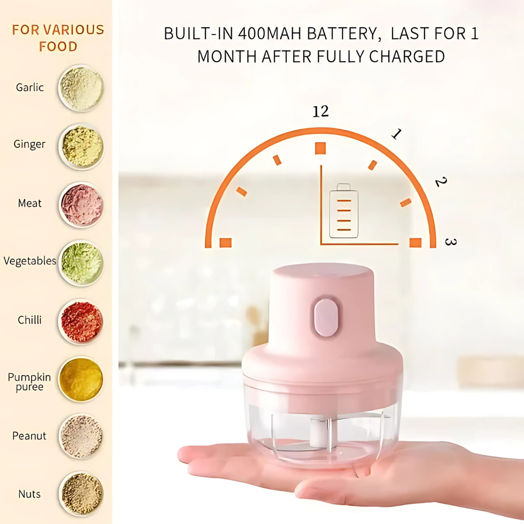Mini Hachoir Rechargeable Sans Fil pour Cuisine