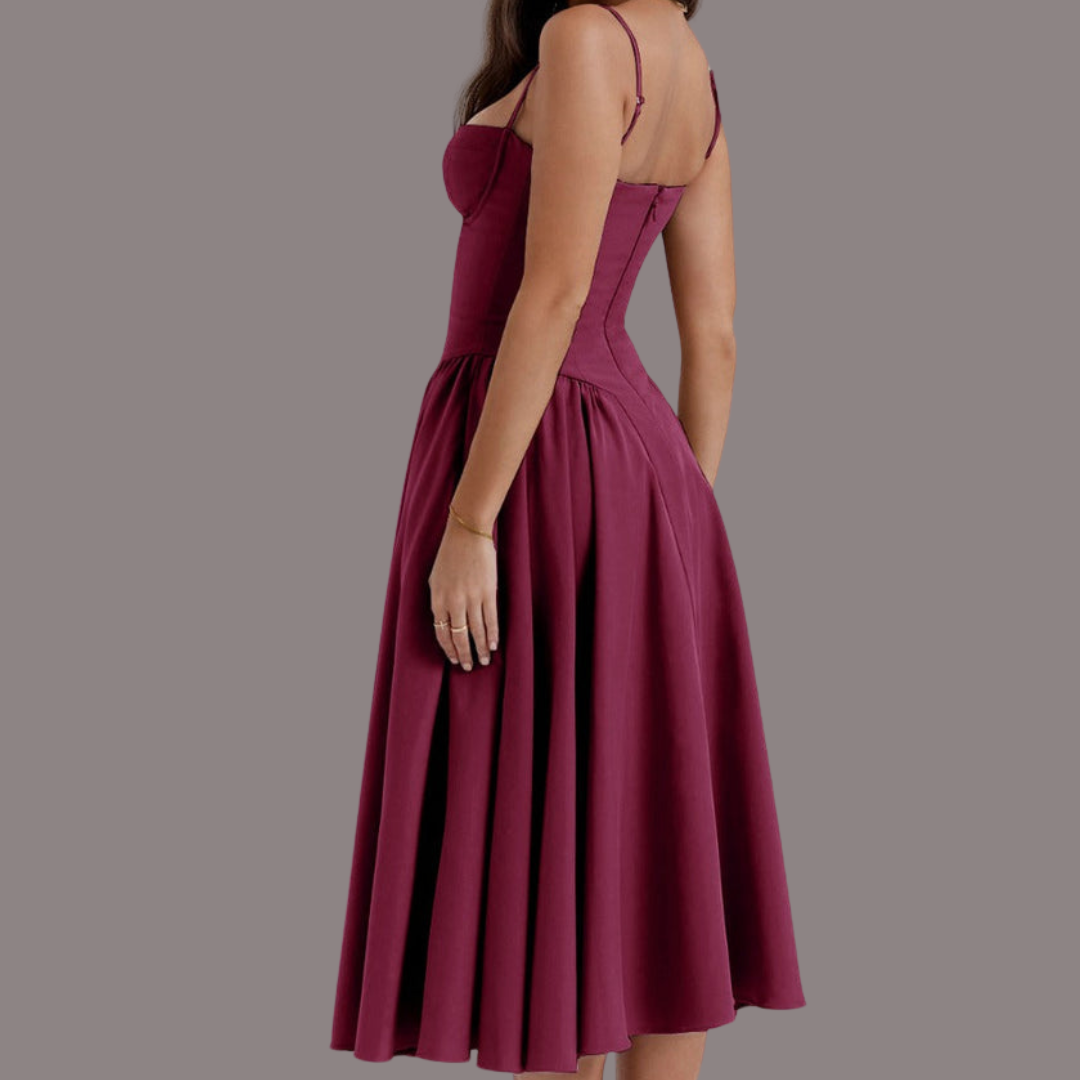 Ärmelloses Midikleid mit Korsett-Passform – Attraktive Passform