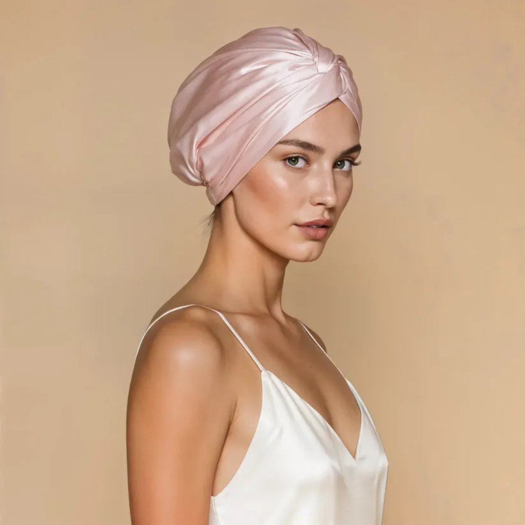 Bonnet de nuit en soie naturelle