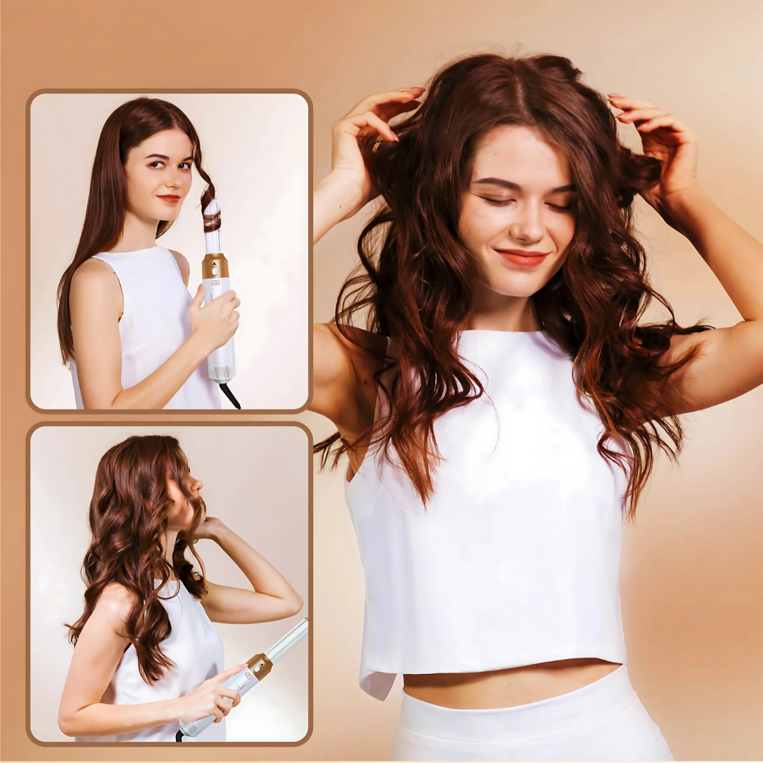 Styler Rotatif Cheveux Multifonction 5-en-1