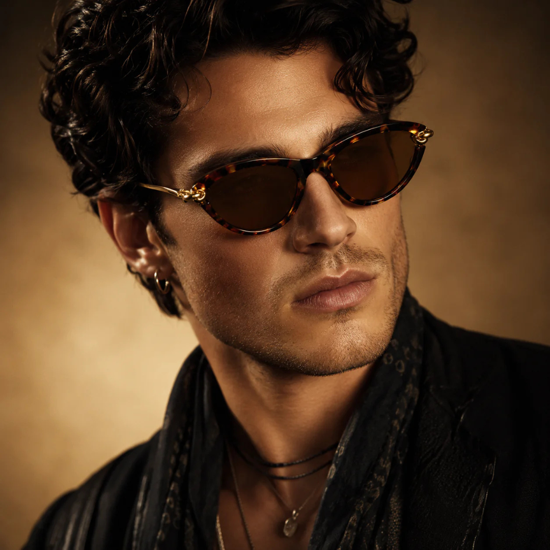 Lunettes Cat-Eye avec Chaîne
