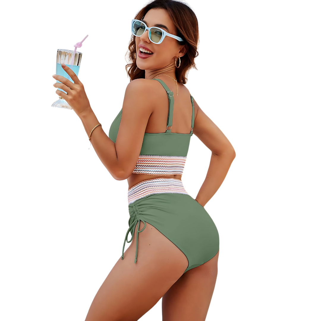 Maillot 2 pièces taille haute
