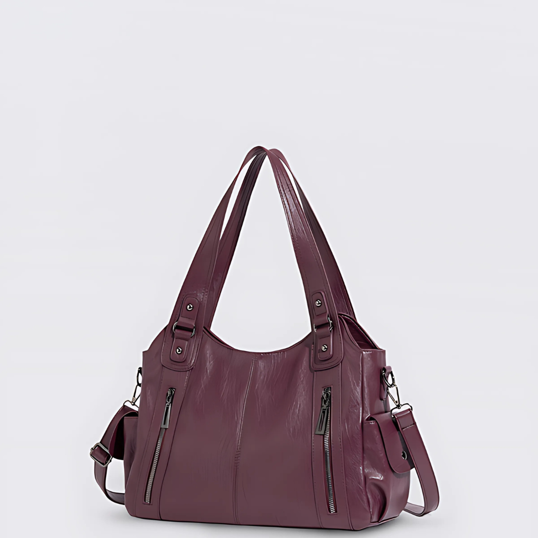 Vegane Einkaufstasche in Bordeauxrot