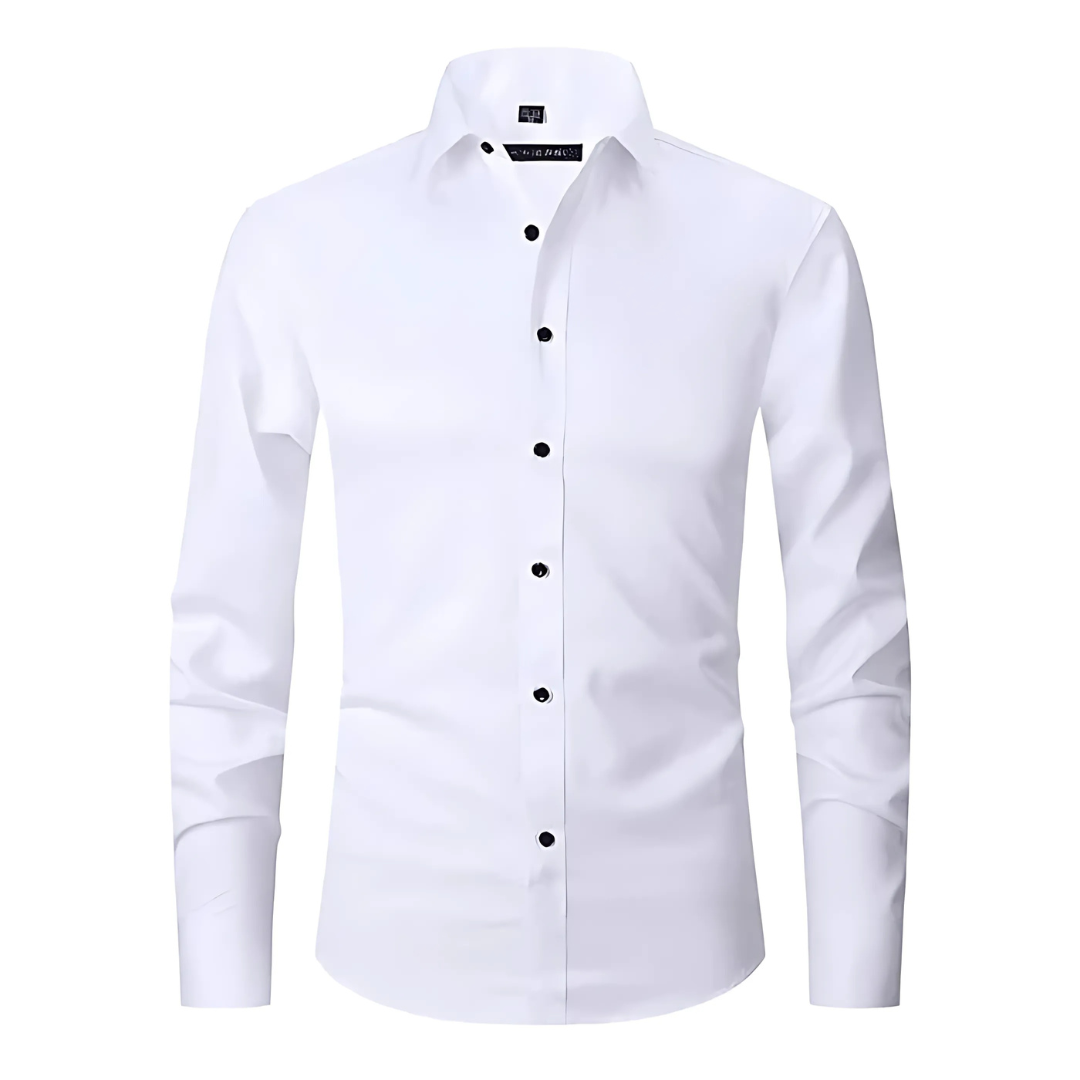 Atmungsaktives und knitterfreies Slim Fit Herrenhemd
