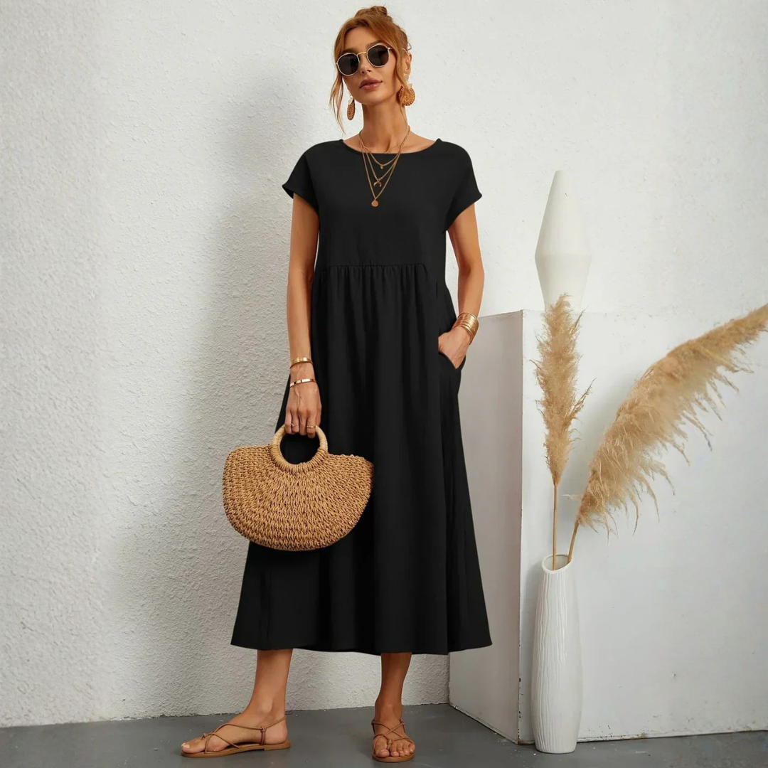 Robe longue fluide femme élégante et confortable été