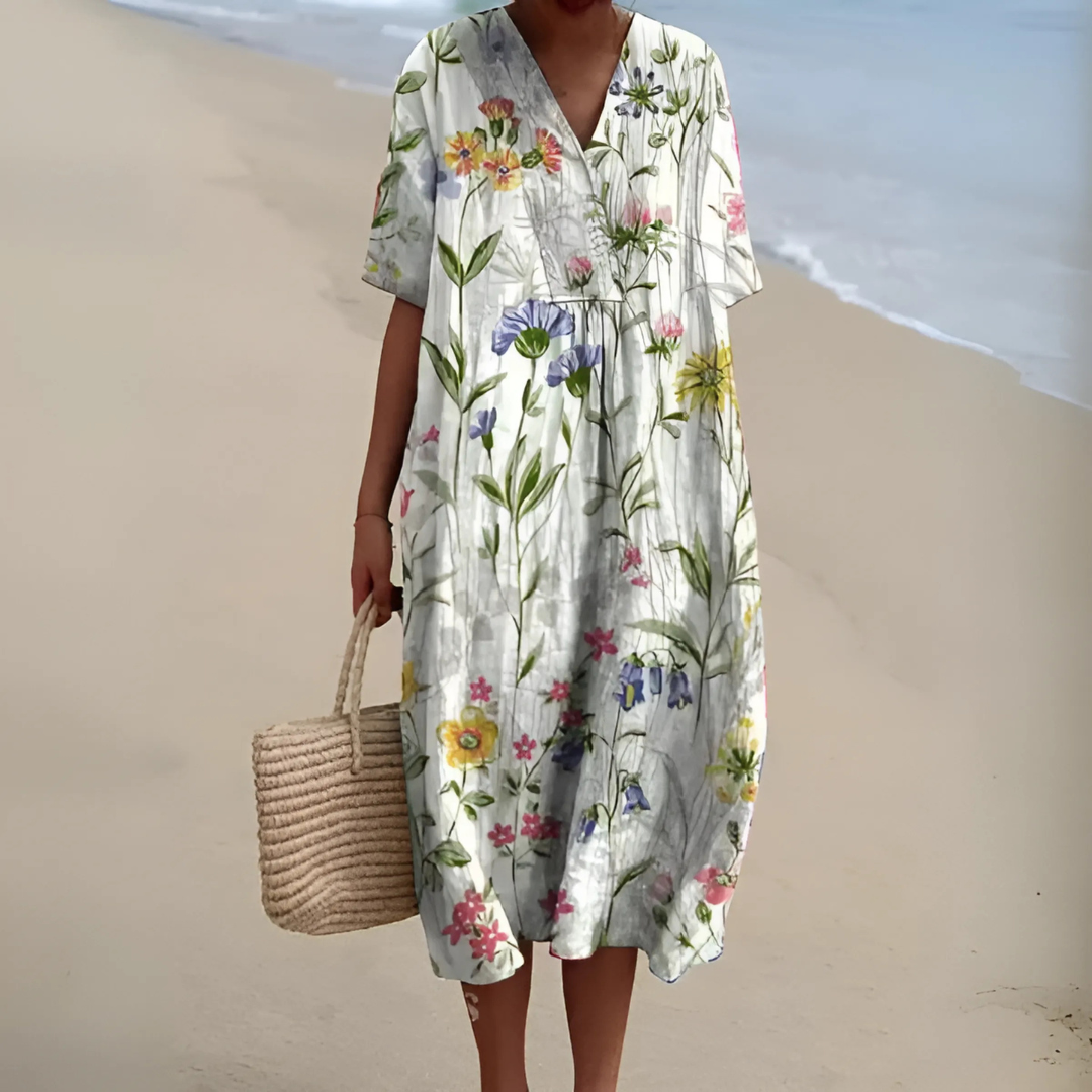 Robe Fleurie Bohème – Coupe Ample et Tissu Léger pour l’Été