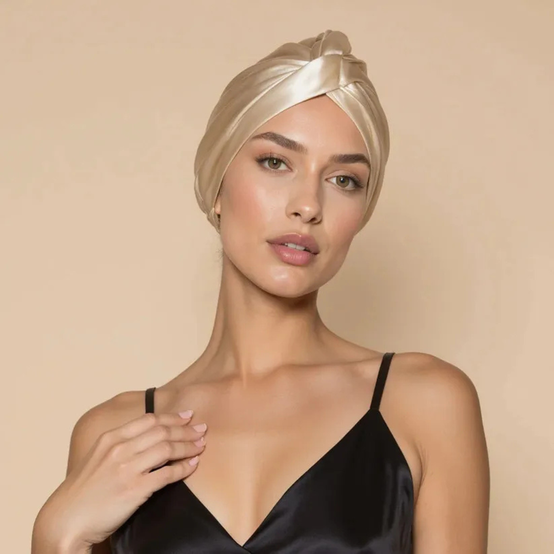 Bonnet de nuit en soie naturelle