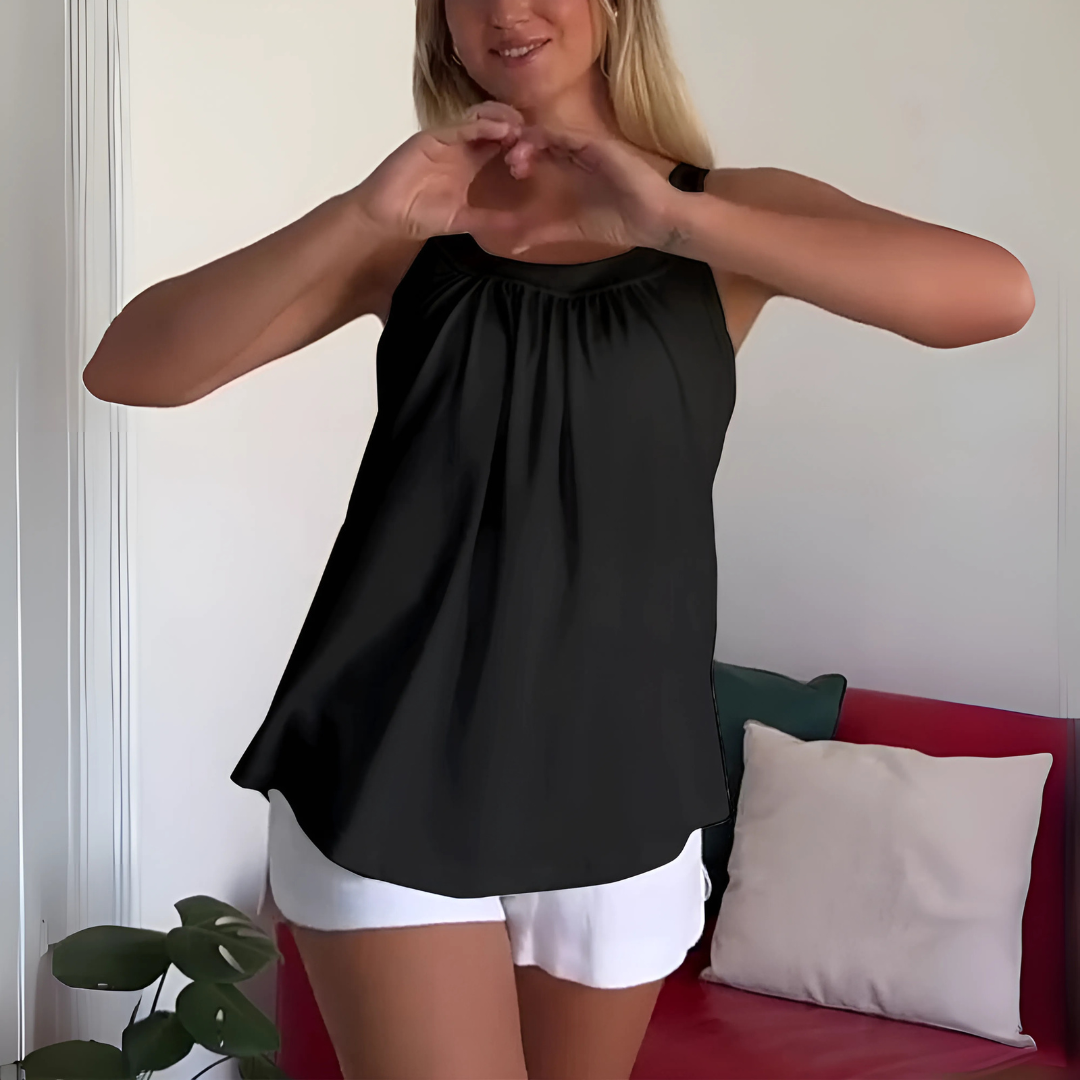 Débardeur plissé sans bretelles