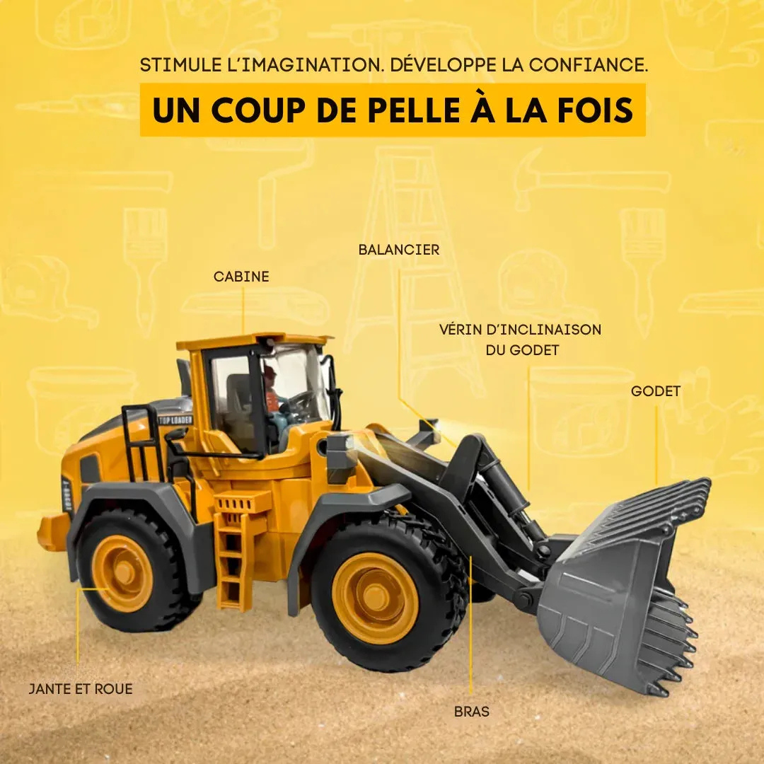 Engin de chantier télécommandé réaliste