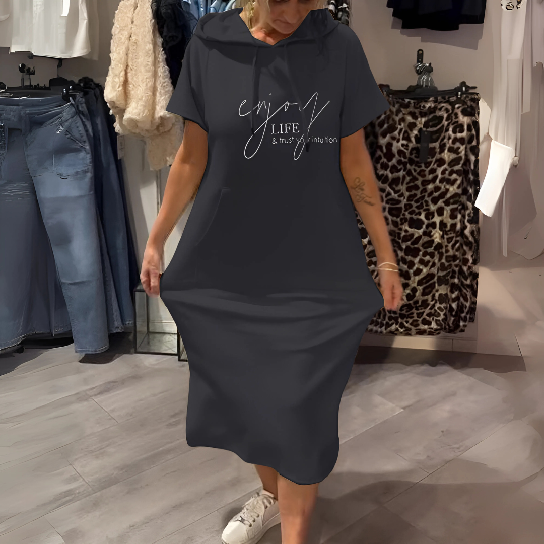 Bequemes Kapuzenkleid für Damen