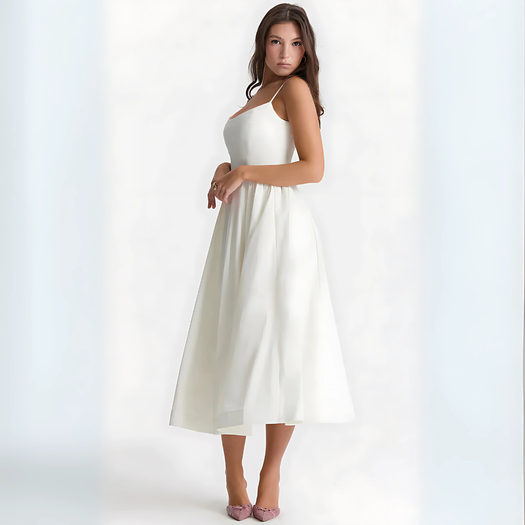 Robe midi femme à bretelles