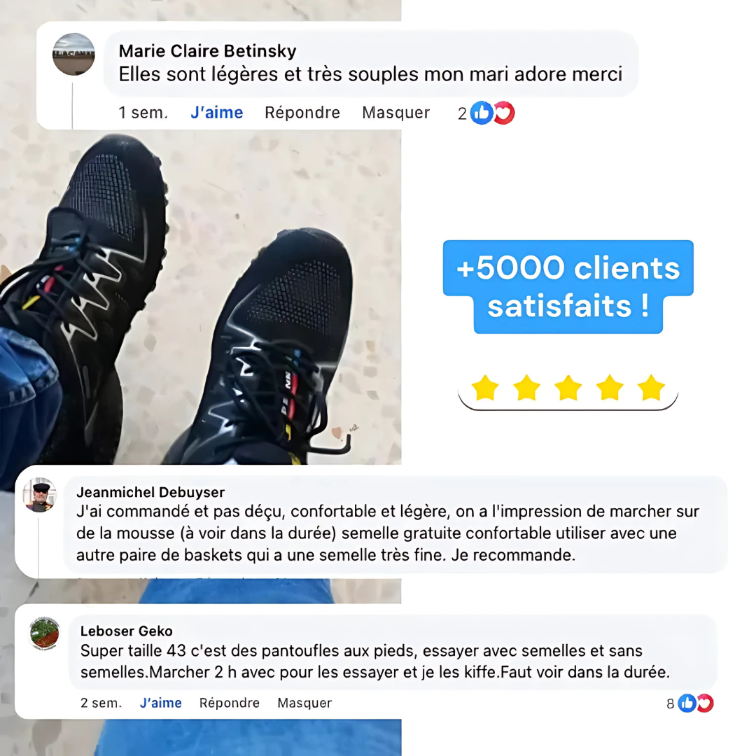 Chaussures de marche confort homme