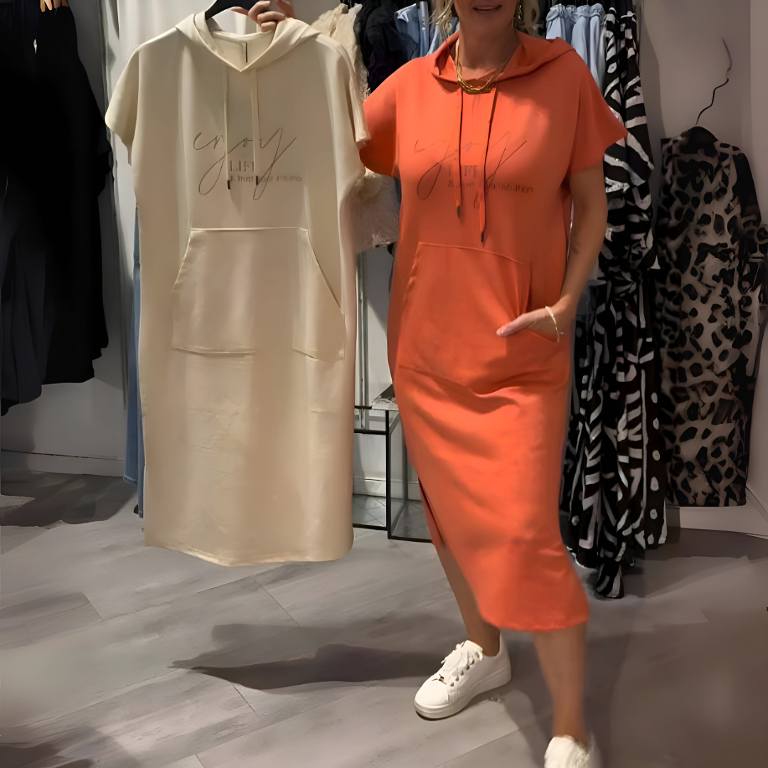 Bequemes Kapuzenkleid für Damen