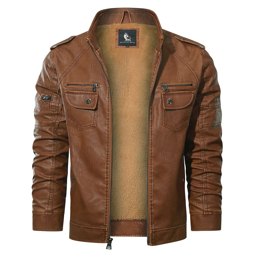 Veste en cuir homme