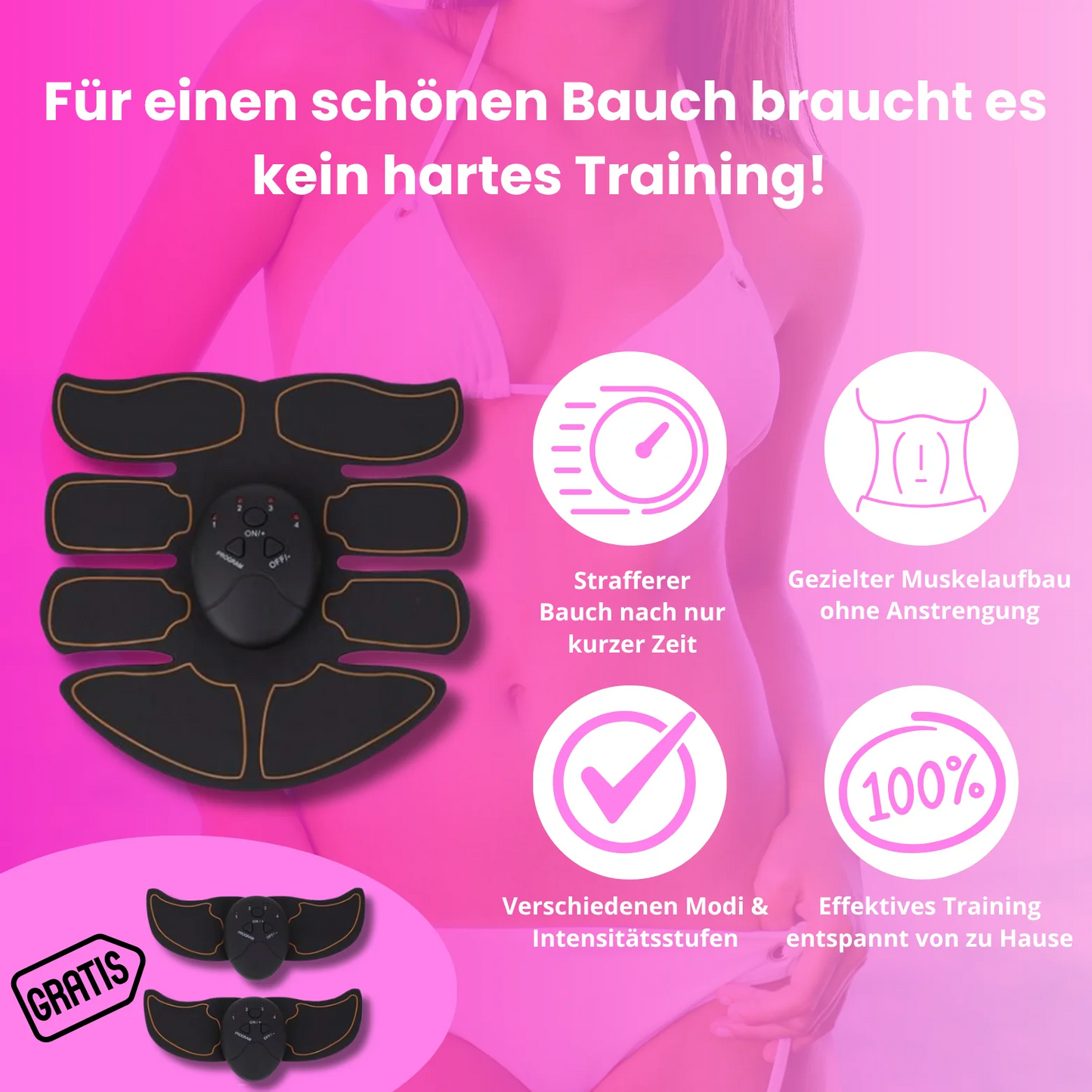 EMS-Trainingsgerät für Bauch, Beine & Po
