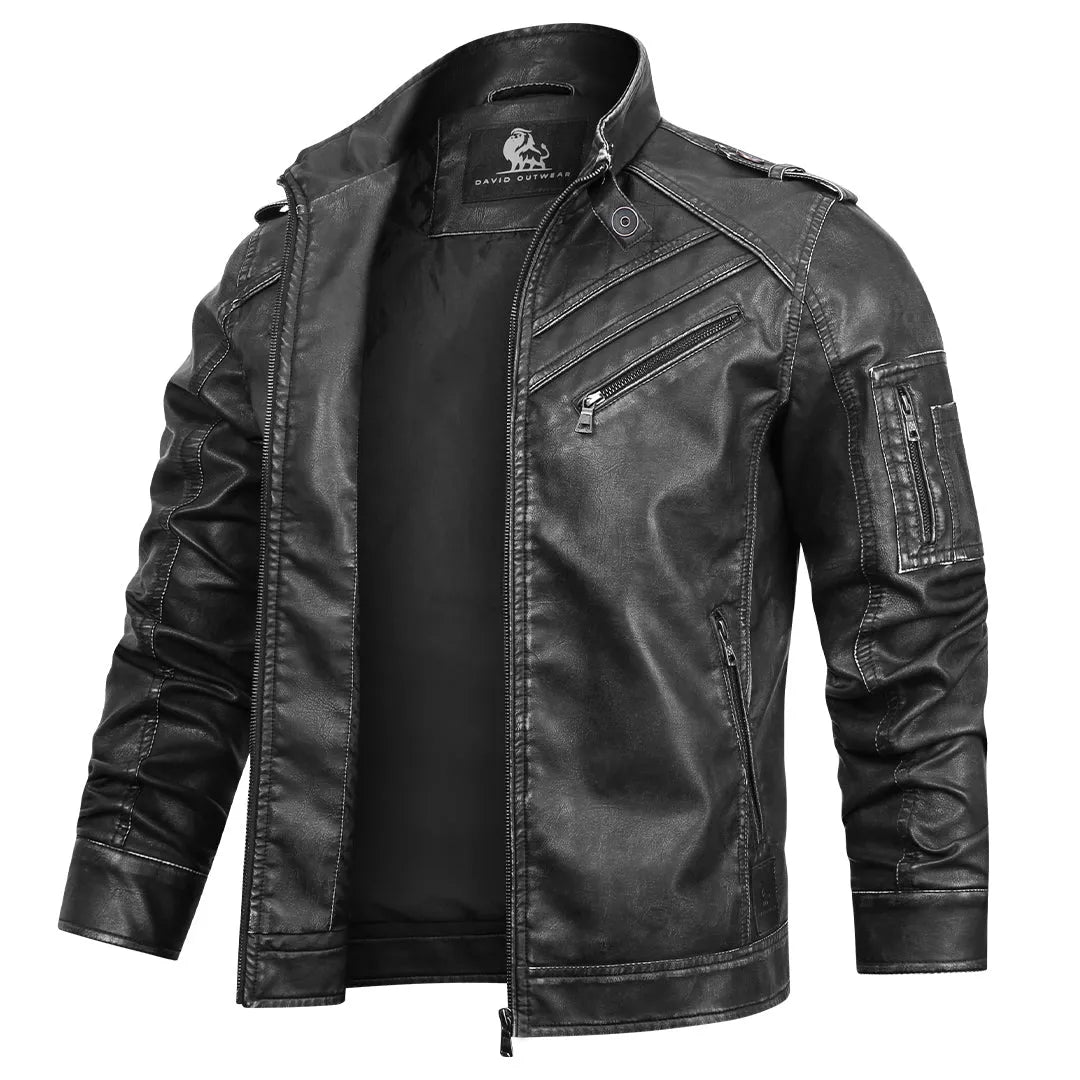 Veste en cuir homme