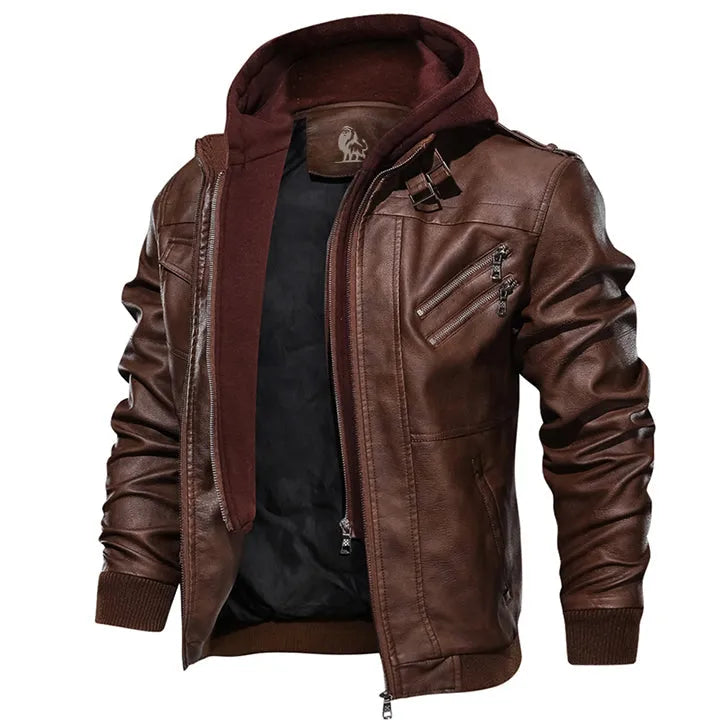 Veste en cuir homme