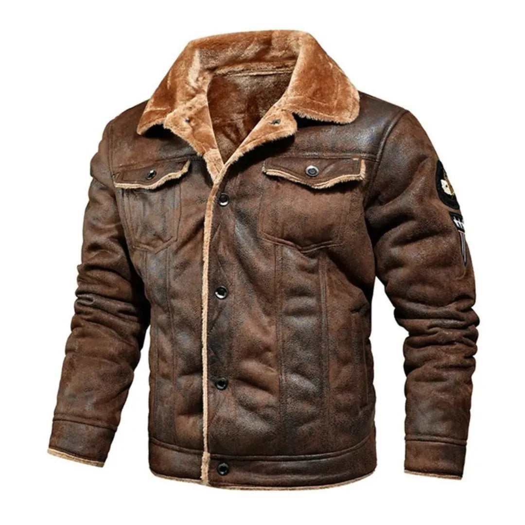 Veste en cuir homme
