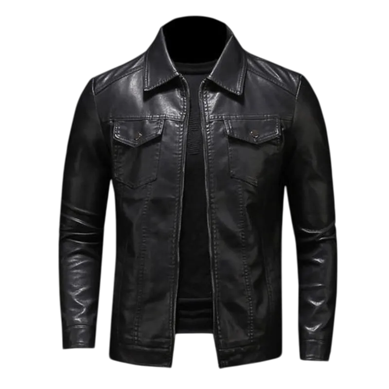 Veste en cuir homme