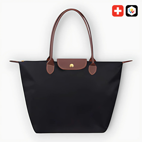 Elegante Oxford-Tasche mit Ledergriffen