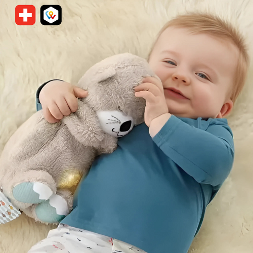 Peluche loutre interactive respirante et musicale