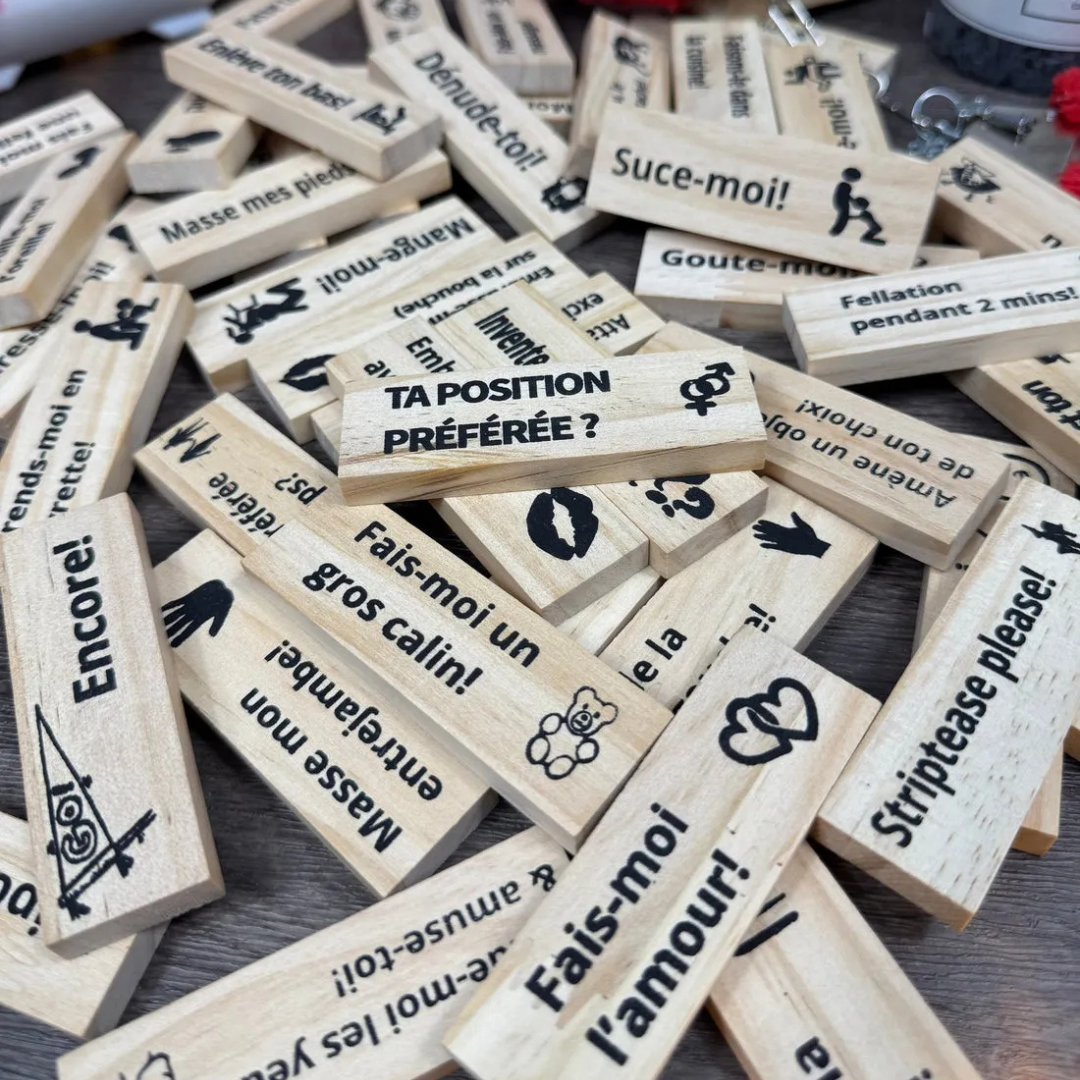 Set mit Herausforderungsblöcken für Paare