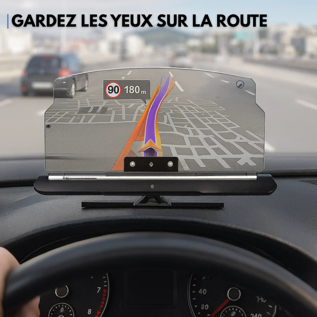 Support de véhicule avec affichage HUD – Pour une conduite connectée et sécurisée