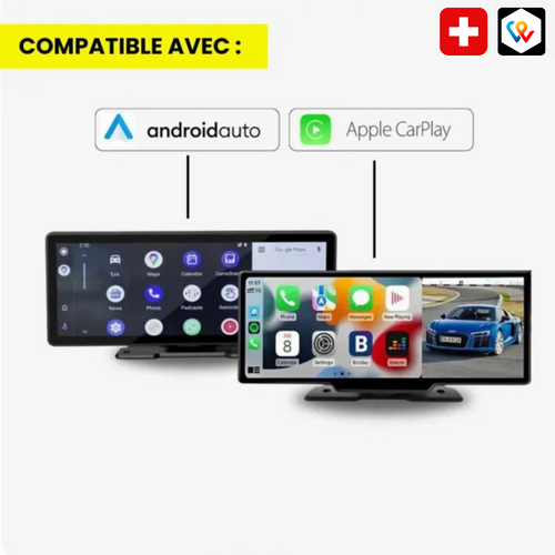 Écran Multimédia Universel Bluetooth pour Voiture – Compatible CarPlay & Android Auto