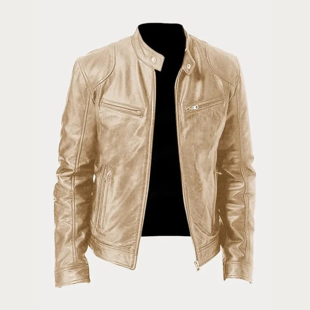 Veste en cuir homme