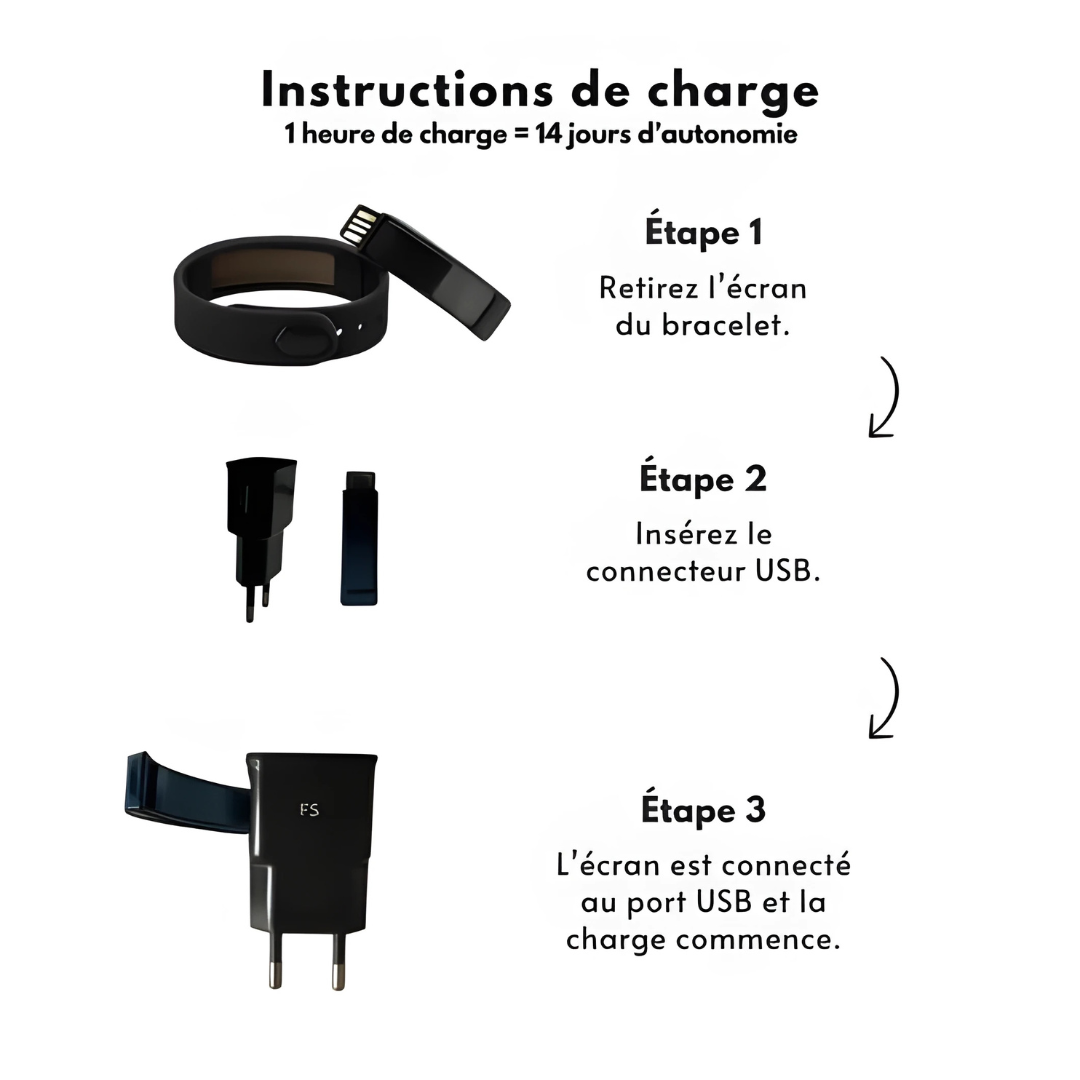 Bracelet intelligent de réveil silencieux