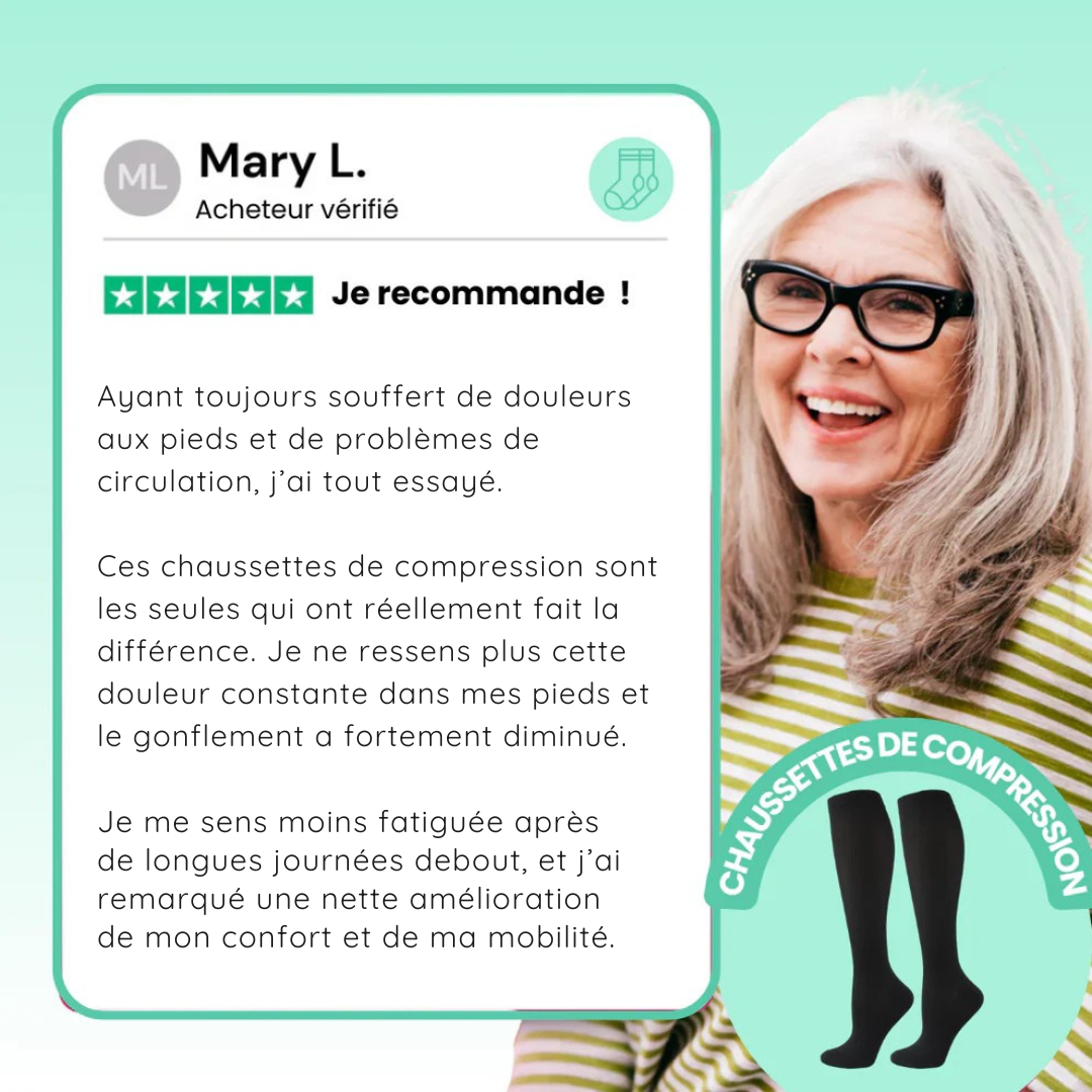 Chaussettes de compression ultra-confort – pour des jambes légères et détendues