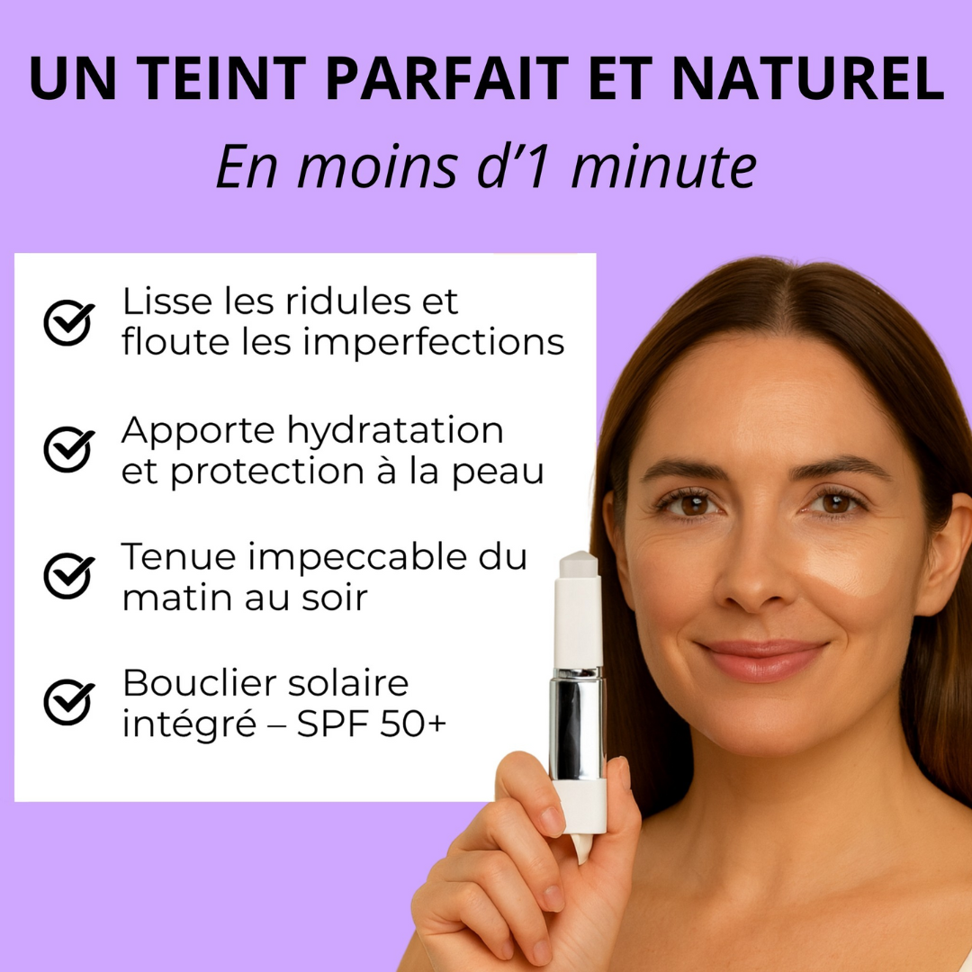 Stick fond de teint avec pinceau intégré