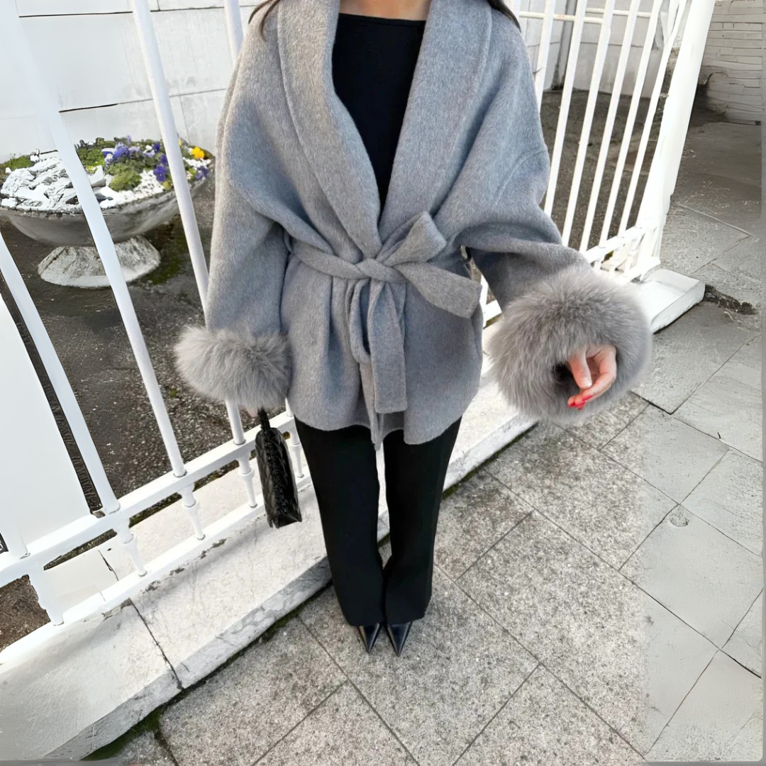 Cardigan ceinturé en maille douce