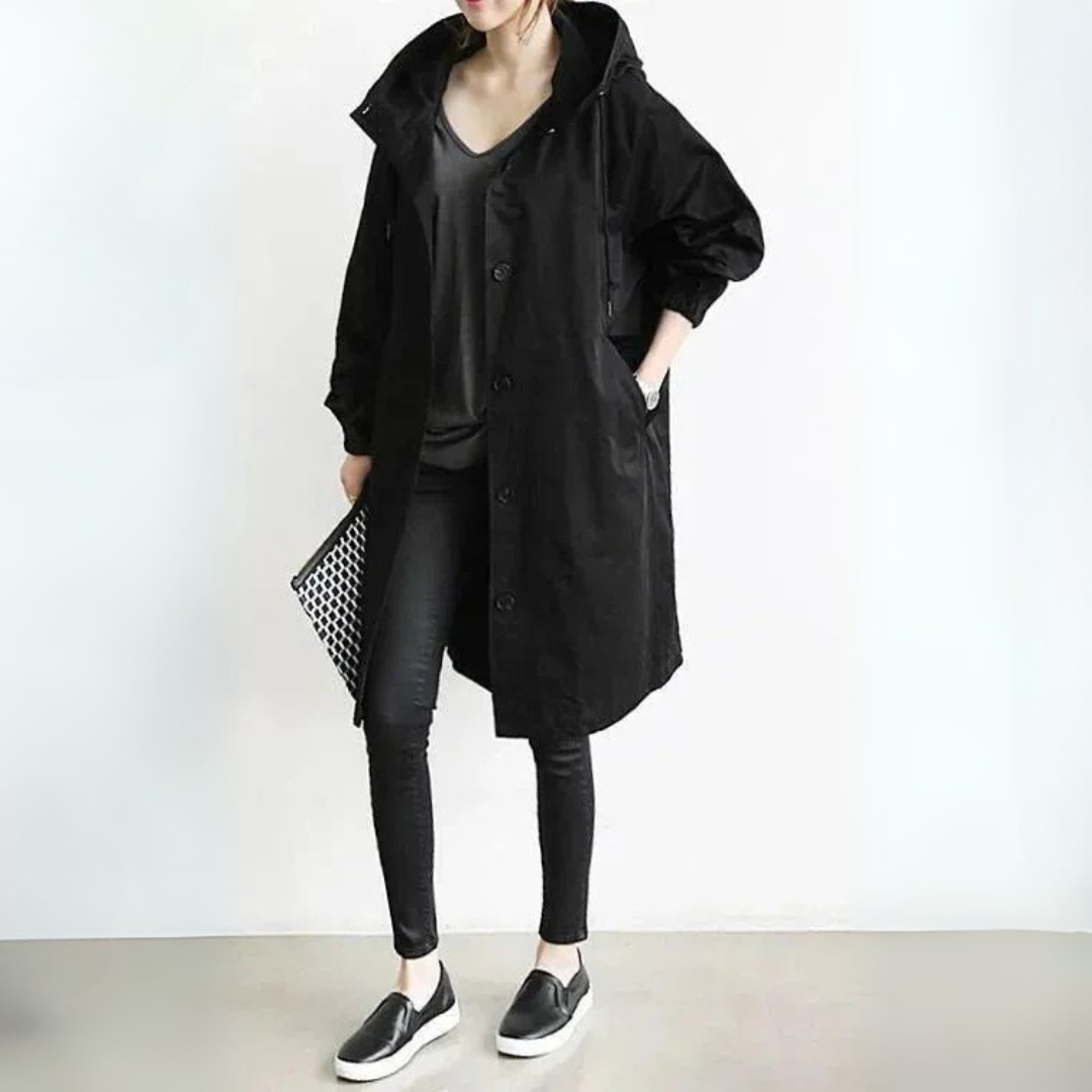 Trench-Coat Long Élégant Femme