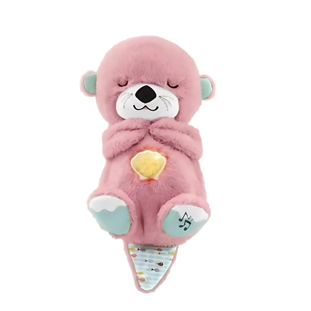 Peluche loutre interactive respirante et musicale