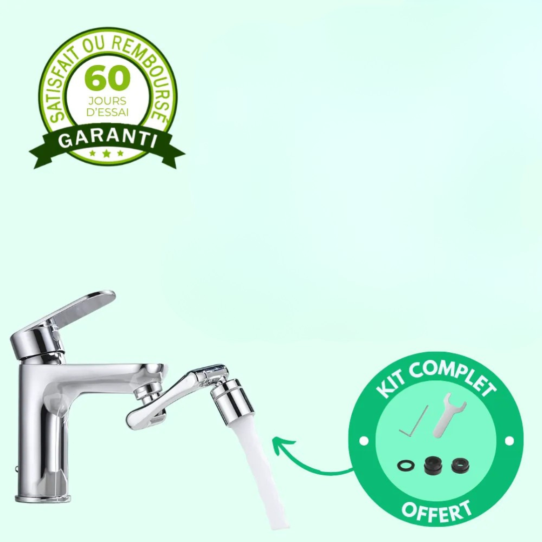 Extension de robinet pivotante 1440°