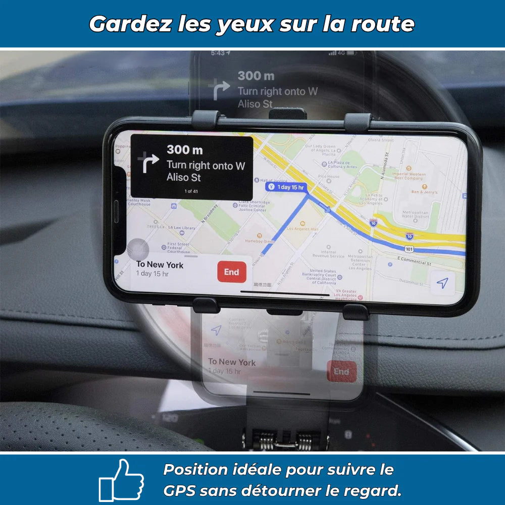 Support de téléphone rotatif pour tableau de bord