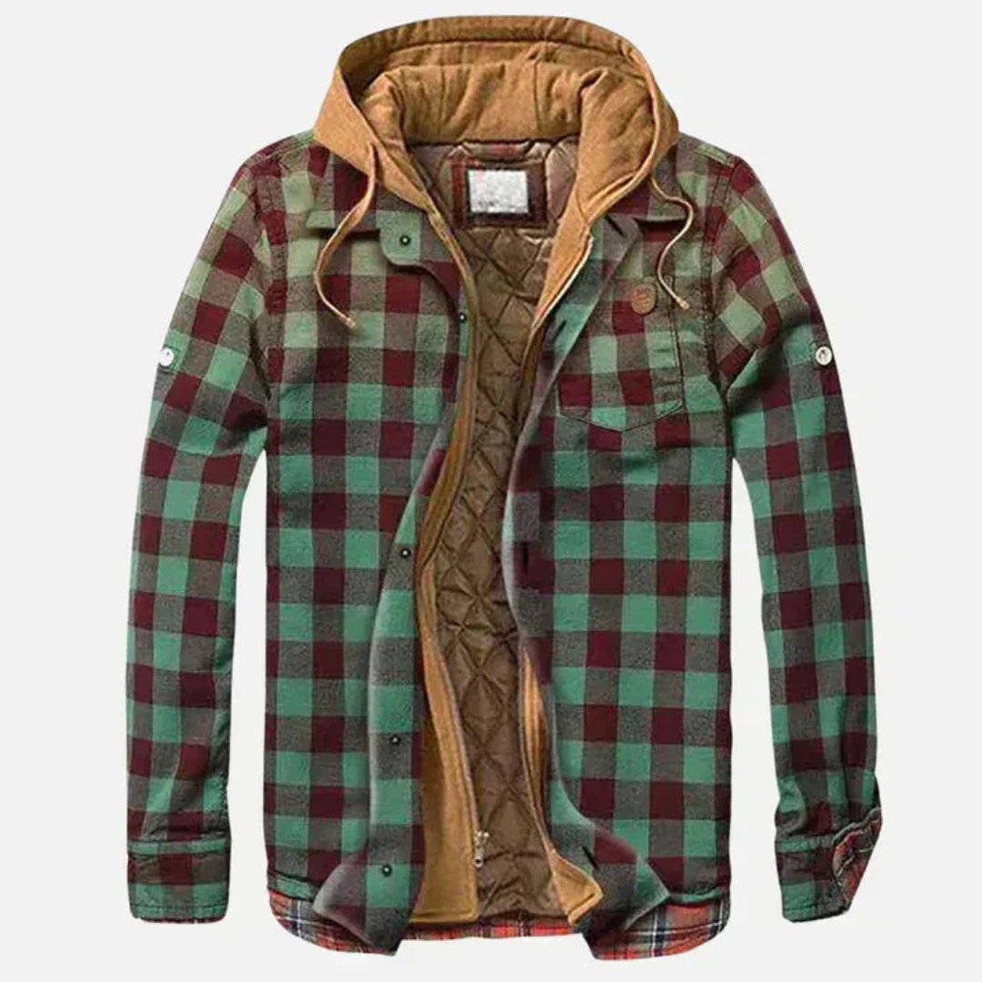 Veste Patchwork à Carreaux Décontractée