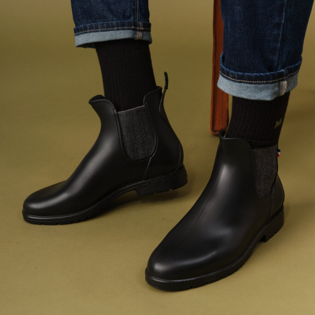 Bottes Chelsea Noires Imperméables
