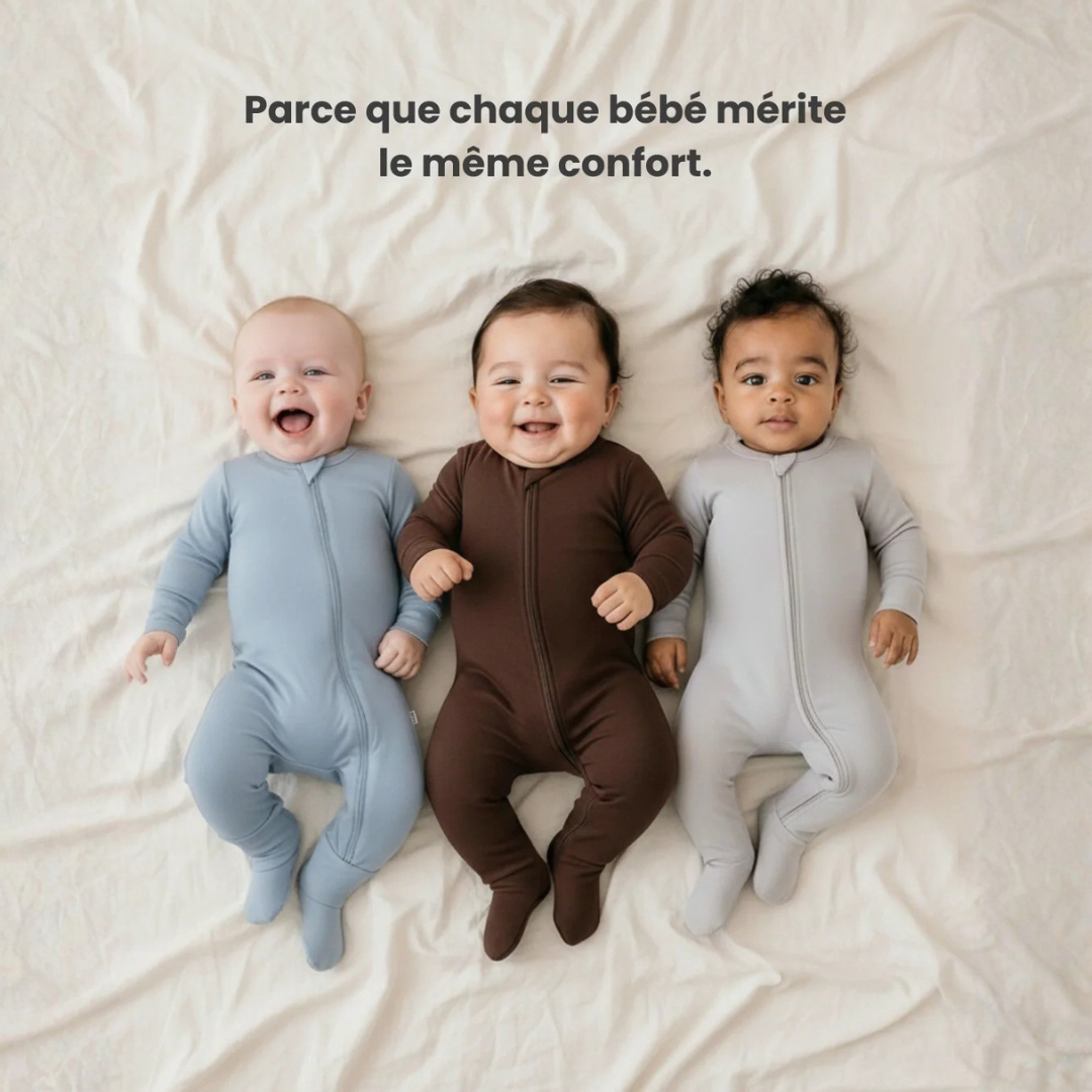 Pyjama bébé en bambou évolutif doux et confortable