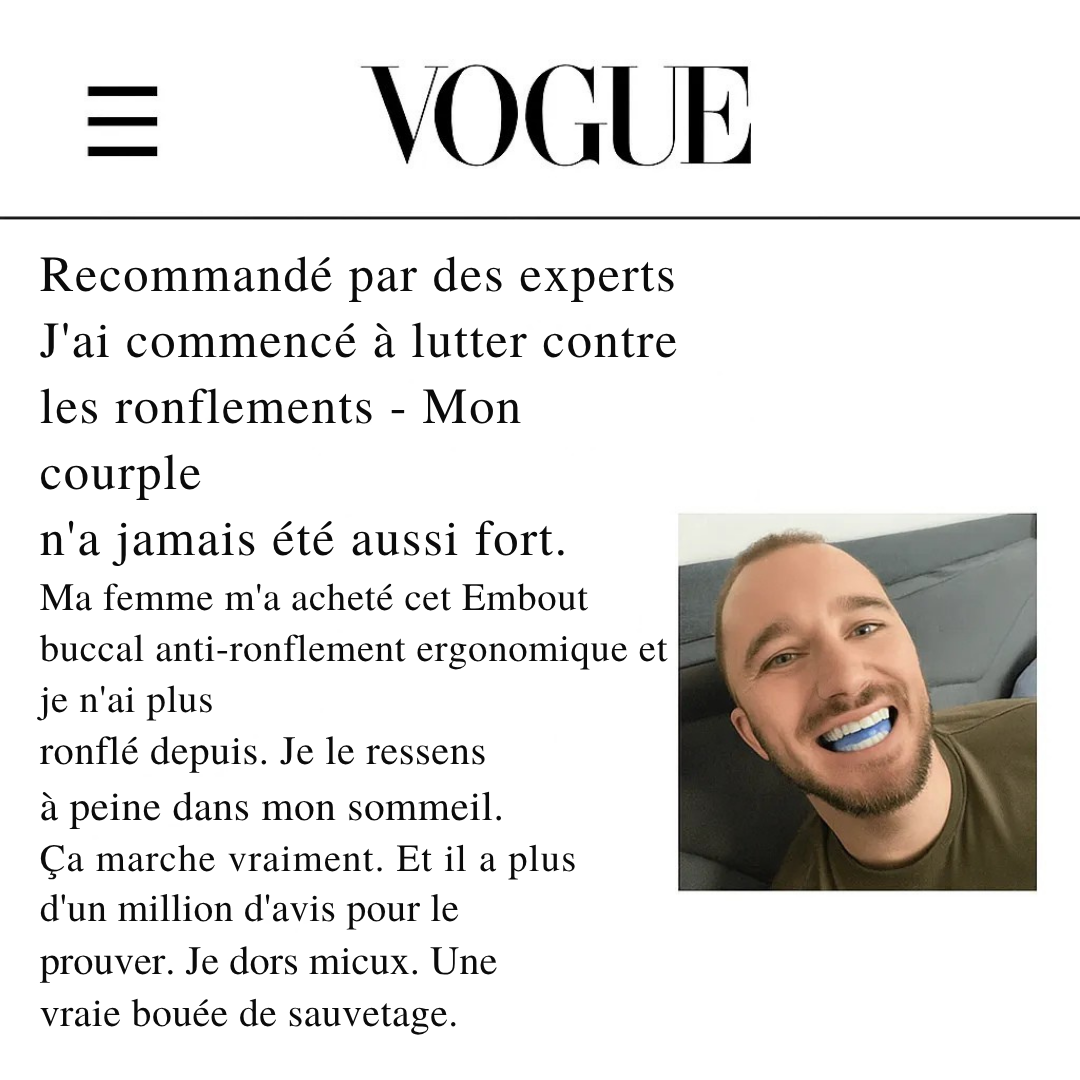 Embout buccal anti-ronflement ergonomique