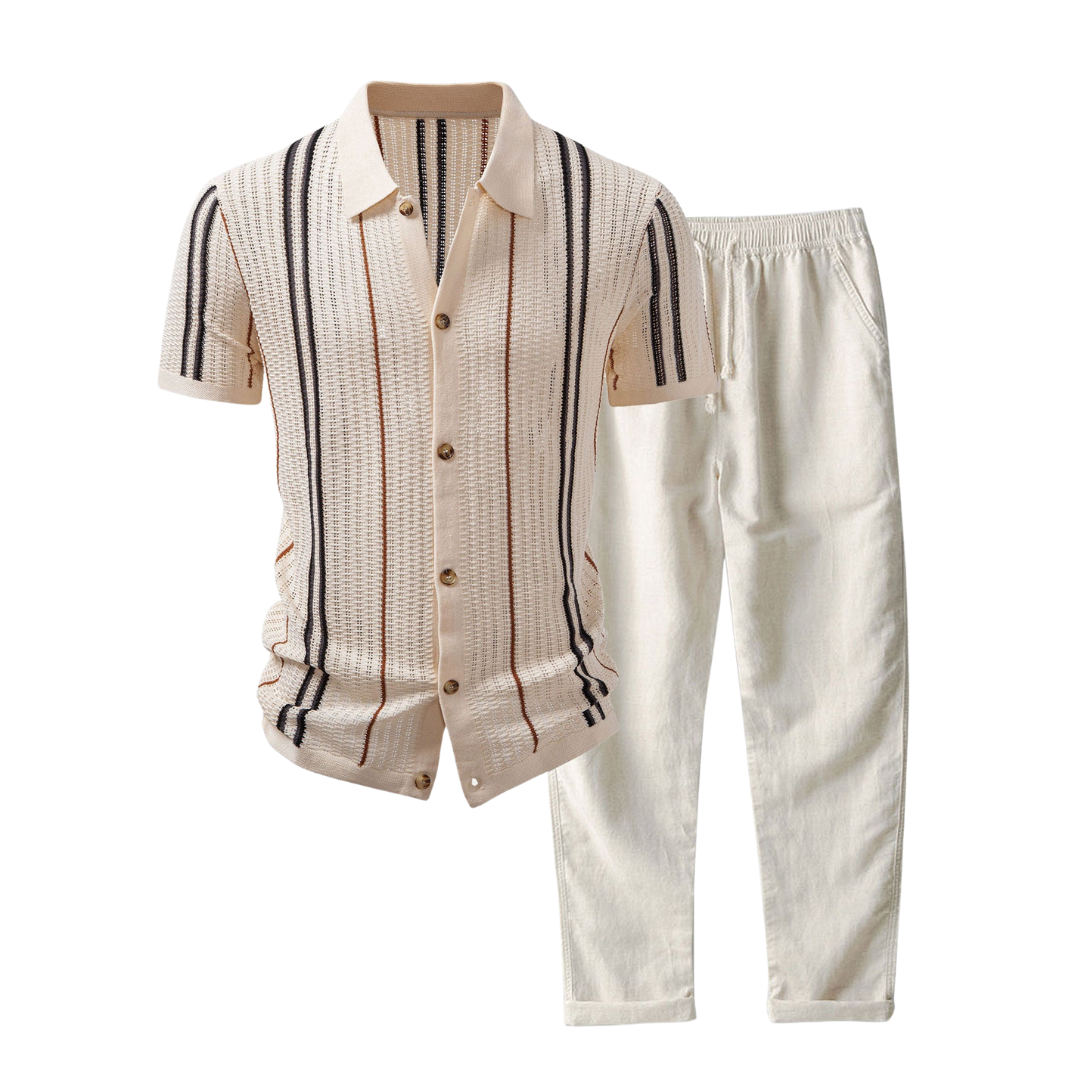 Ensemble rayé homme