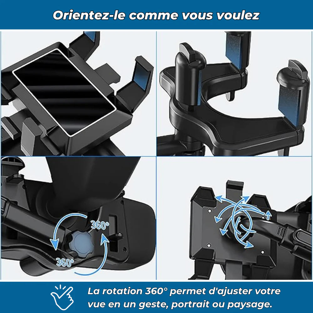 Support téléphone rotatif 360° pour voiture