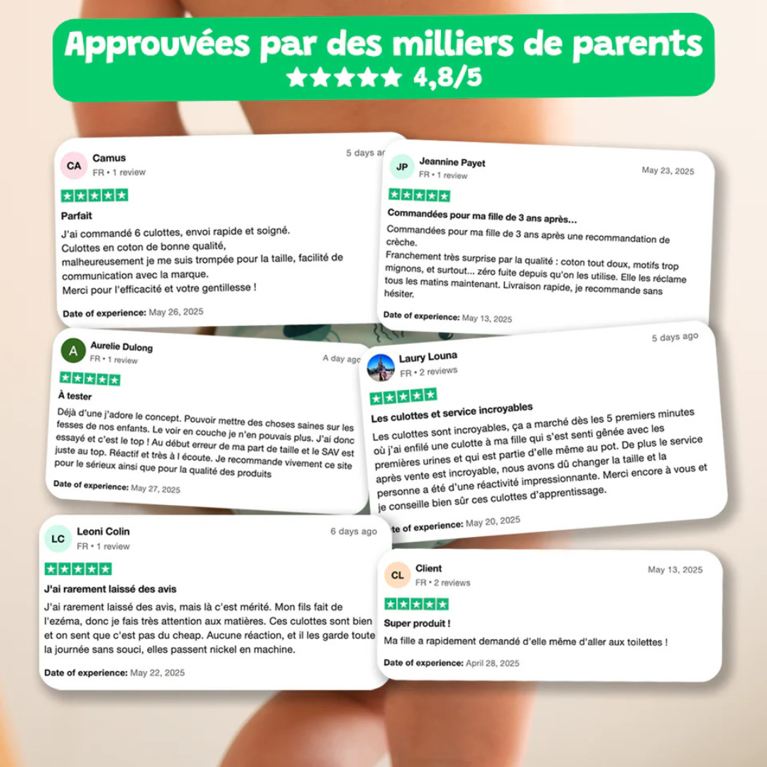 Culottes d’apprentissage réutilisables - Pack de 3