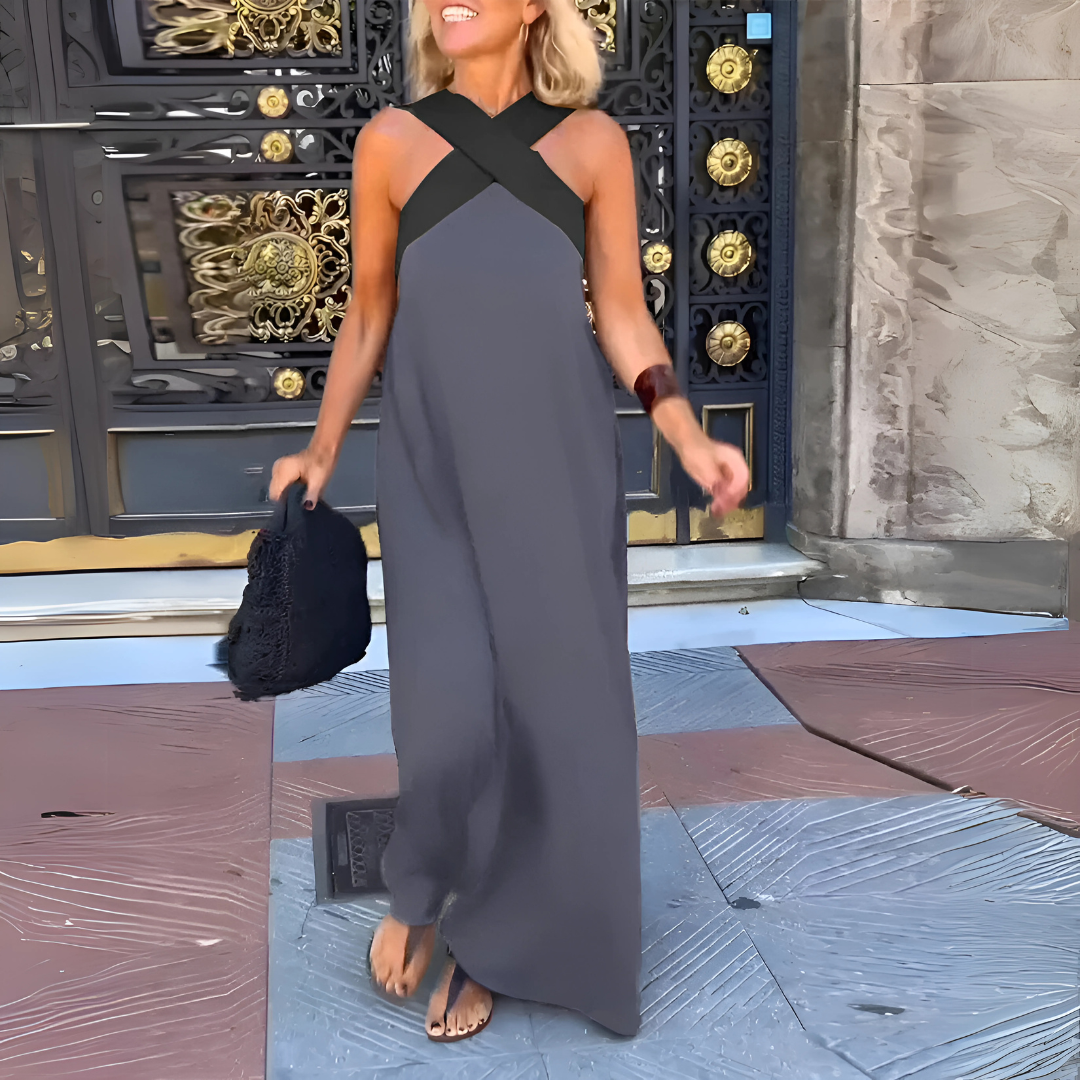 Robe croisée fluide élégante