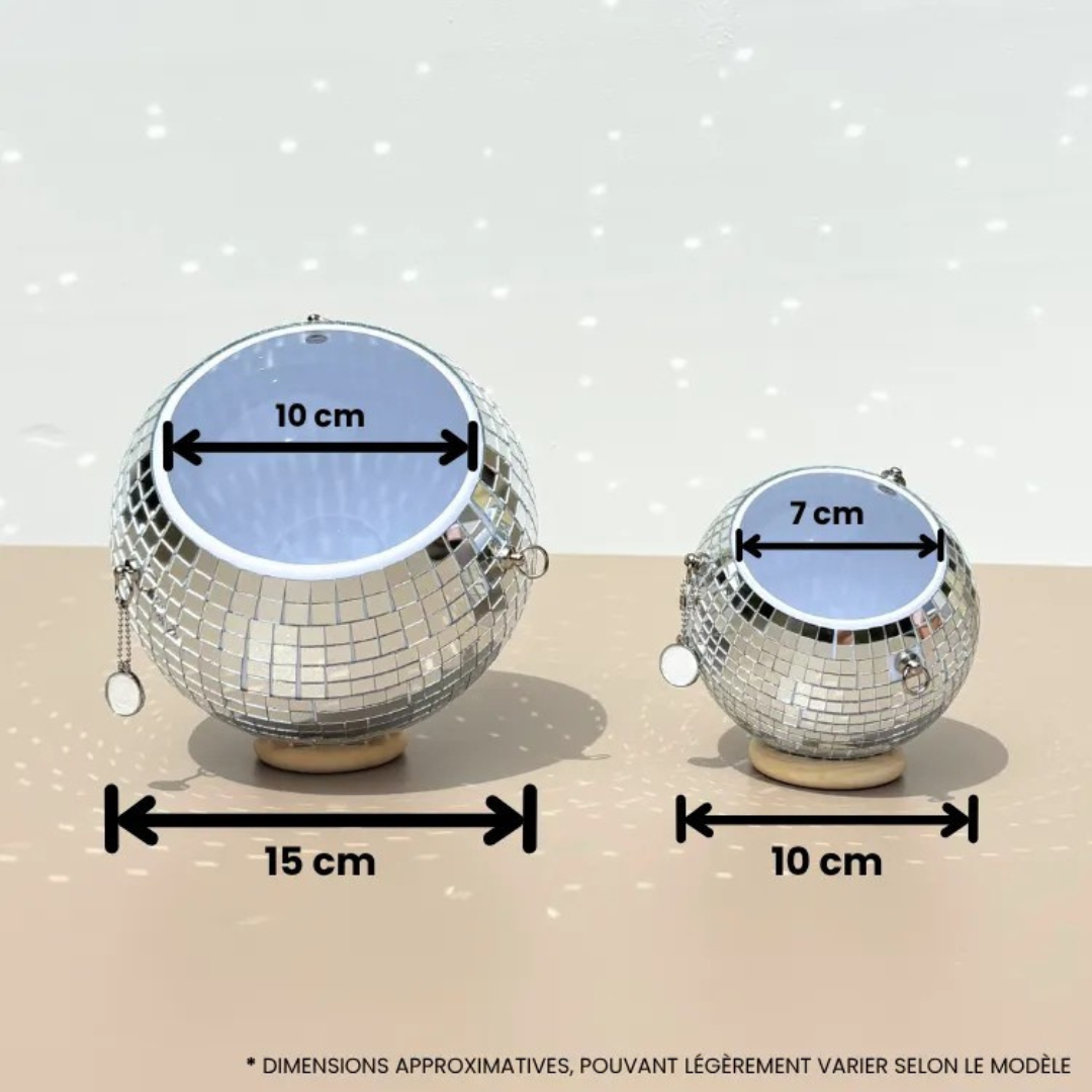 Cache-pot effet miroir suspendu
